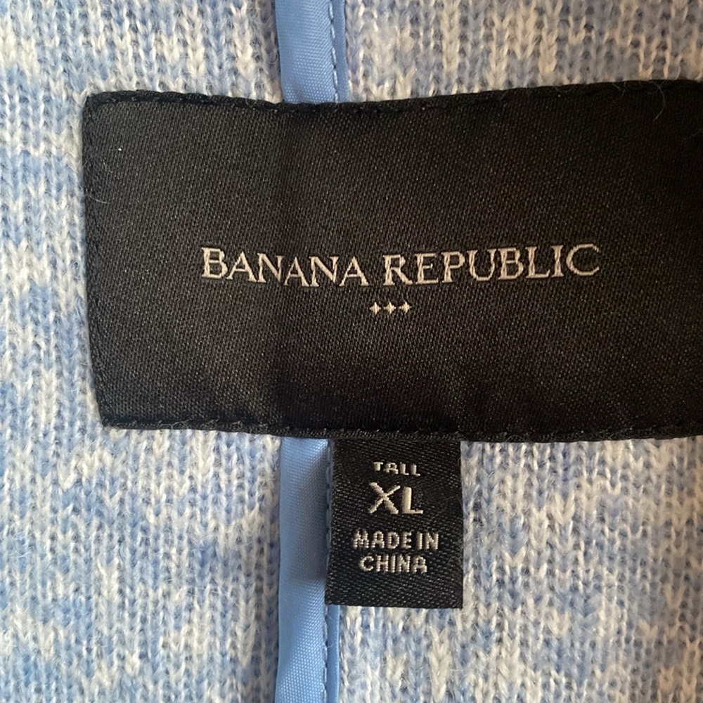 Banana Republic Blue Marled Jacket XL Tall - Picture 8 of 10
